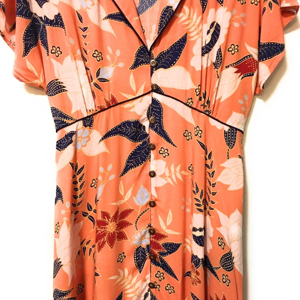 Floral Print Mini Shirt Dress Size M - Picture 7 of 8